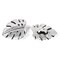 Silver Monstera Leaf Buttons TierraCast Leather Clasp + Shank Back 4/Pkg